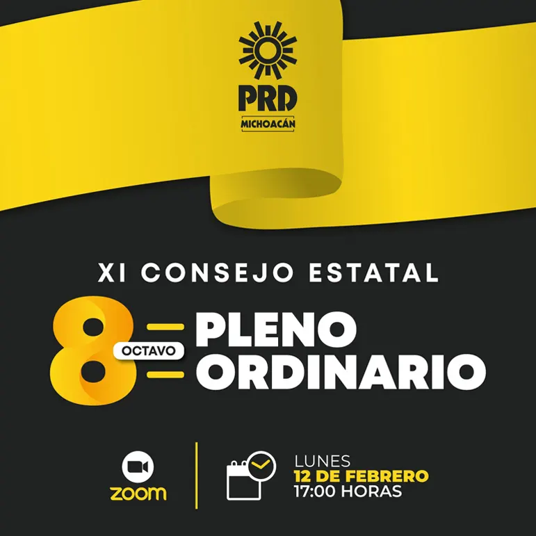 Convocatoria al Octavo Pleno Ordinario del XI Consejo Estatal